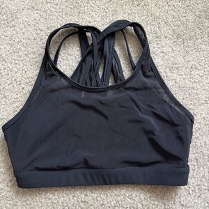 Fabletics Black Strappy Sports Bra